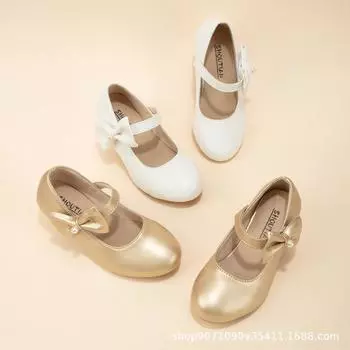 Туфли принцессы Весна и Осень Туфли для выступлений студентов 27 белый