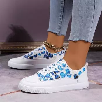 Туфли с бабочкой и цветком, женские белые туфли, осень 2024, новая повседневная обувь на мягкой подошве 36 белый