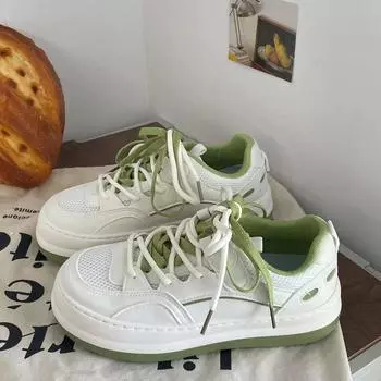 Туфли с большой головкой, женская обувь, весенне-летняя дышащая повседневная обувь с сеткой для скейтборда 35 хаки