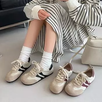 Туфли с большой головкой, женские весенне-летние новые повседневные универсальные спортивные туфли в стиле ретро Cortez 35 чёрный