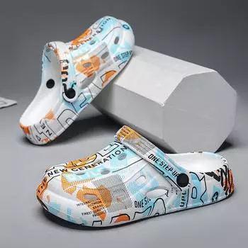 Туфли с дырочками Детские тапочки Легкие и дышащие Домашняя одежда Сандалии для девочек Сандалии для мальчиков Детская обувь 24 белый