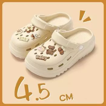 Туфли с дырочками на толстой подошве Eva, женская верхняя одежда, не пахнущие ноги, летняя, мягкая, нескользящая, пляжная обувь для женщин 40EU/CN40-41 белый