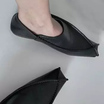 Туфли Slip On женские из микрофибры, кожаные, удобные, балетки, тапочки с раздельным носком, мягкие мокасины, однотонные, короткие женские мокасины 35-40 35 белый