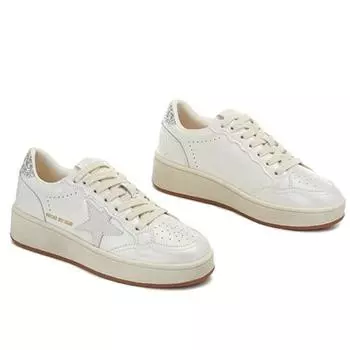 Туфли Spring Star White Повседневная обувь Универсальные кроссовки на толстой подошве, увеличивающие рост Спортивная женская обувь 35 серебряный