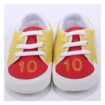 Туфли унисекс желто-красные на шнуровке