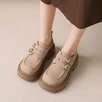 Туфли в униформе Маленькие кожаные туфли Женские британские девушки Японские дикие черные ретро туфли Мэри Джейн на платформе Лолита 35