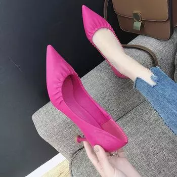 Туфли женские 2024 года, остроносые, летняя женская обувь, туфли-лодочки на высоком каблуке, черные, Stilito, офисные, на каблуке, люксовый бренд, весна 39 E 34