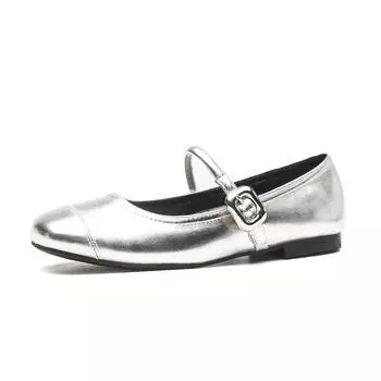 Туфли женские из натуральной кожи в маленьком ароматном стиле Мэри Чжэн, легкие туфли-бобы с мягким верхом на плоской подошве, маленькие кожаные туфли с легким вырезом и круглым носком 35