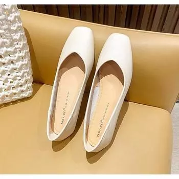 Туфли женские из натуральной мягкой кожи на плоской подошве 2025 года, весенне-летние, вечерние, небольшие кожаные туфли, мягкая кожаная подошва, нескользящая, универсальная 35 абрикосовый