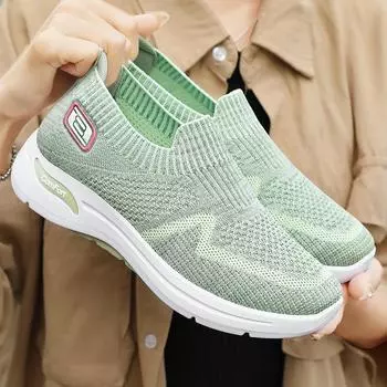 Туфли женские летние новые одинарные туфли с одной педалью ленивые туфли мягкая подошва легкие дышащие повседневные туфли импортная женская обувь 36