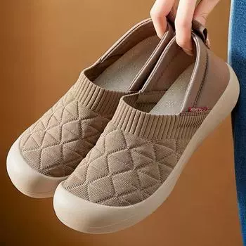 Туфли женские летние новые однопедальные тканевые туфли легкие плоские туфли мягкая подошва удобные универсальные туфли для мам 36