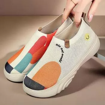 Туфли женские летние новые повседневные туфли-маффины одинарные туфли женские туфли на платформе, легкие и дышащие туфли 36