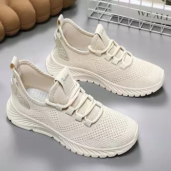 Туфли женские летние новые повседневные туфли-мухи популярные удобные и дышащие женские спортивные туфли 36