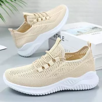 Туфли женские летние новые женские туфли легкие на мягкой подошве одинарные туфли сетчатые полые повседневные спортивные туфли 36