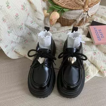 Туфли женские летние с бантом в стиле ретро в английском стиле с толстой подошвой, увеличивающие рост, модные и удобные туфли Мэри Джейн 35 бежевый