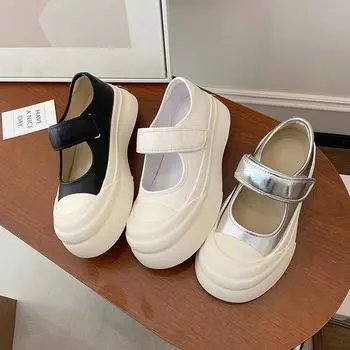 Туфли женские Мэри Джейн 2024 года, новая звезда с такой же большой головой и платформой, белые туфли, женская дышащая спортивная и повседневная обувь 35