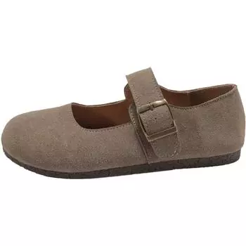 Туфли женские Мэри Джейн женские балетки повседневные балетки женские с круглым носком пряжка ремешок мягкая подошва женская обувь 35