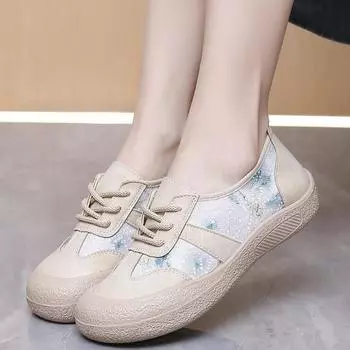 Туфли женские мягкая подошва одна педаль повседневные дышащие износостойкие женские туфли толстая подошва нескользящие универсальные удобные одинарные туфли весна и ау 35 синий