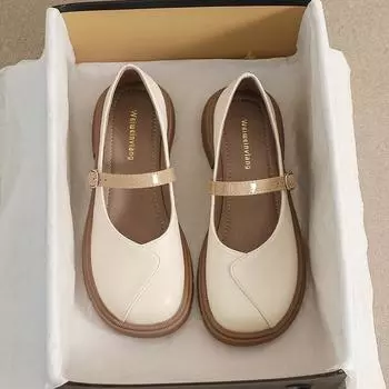 Туфли женские на мягкой подошве с толстым каблуком 34 чёрный