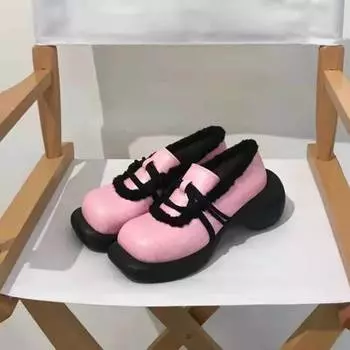 Туфли женские на платформе Мэри Джейн 2025 года, весна-лето, новая корейская версия, квадратная головка, универсальные, в стиле колледжа, лоли, на шнуровке, jk single boots tide 35 белый