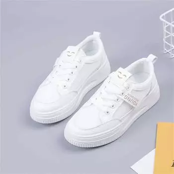 Туфли женские на толстом каблуке 36-37 для девочек, туфли на плоской подошве, белые вулканизированные кроссовки, мокасины, женские, роскошные, спортивные, повседневные, Tenix 35
