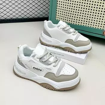 Туфли. Женские новые белые туфли на толстой подошве. Повседневная обувь в стиле ретро. 35 розовый