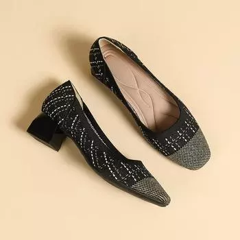 Туфли женские с квадратным носком, с неглубоким горлом, с плоской подошвой, с леопардовым принтом, с мягкой подошвой, большие размеры 34-43 34 белый