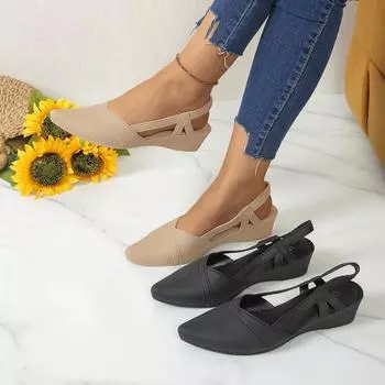 Туфли женские с открытой пяткой женские туфли на высоком каблуке с неглубоким носком для офиса и карьеры сексуальные сандалии-гладиаторы с открытым носком 36