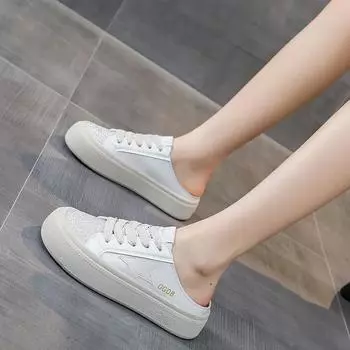 Туфли женские толстые шлепанцы на платформе мюли сандалии высокие женские тапочки нескользящие обычные оптовые партии но дешевые стильные 39 35