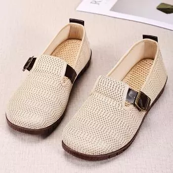 Туфли женские туфли универсальные дышащие повседневные туфли летние новые тканевые туфли с одной педалью удобные женские одинарные туфли 36