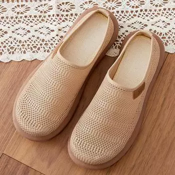 Туфли женские универсальные летние новые тапочки женские удобные и дышащие верхняя одежда женские туфли с одной педалью мягкая подошва полуперетаскивание 36
