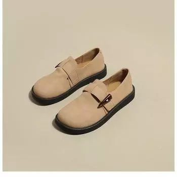 Туфли женские весна и осень колледж ретро Мори плоская подошва большой головкой уродливые милые туфли одинарные туфли женские модные женские летние дышащие туфли 35