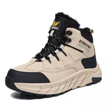 TUINANLE дышащие ботинки для походов в пустыне мужские высокие зимние ботинки для скалолазания 39 чёрный