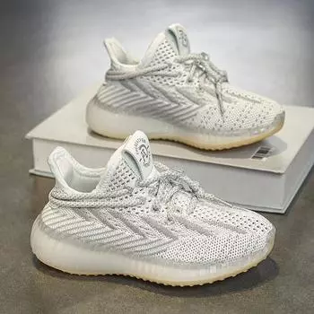 TUINANLE Дышащие кроссовки для мальчиков, легкая спортивная обувь для девочек, сезонная уличная детская сетчатая дышащая повседневная обувь 28 синий