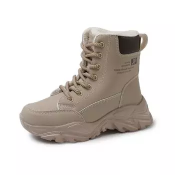 TUINANLE Hot Winter Women s High Top Shoes Velvet Thick Cotton Sneakers Anti-ski Cotton Snow Boots 35 чёрный