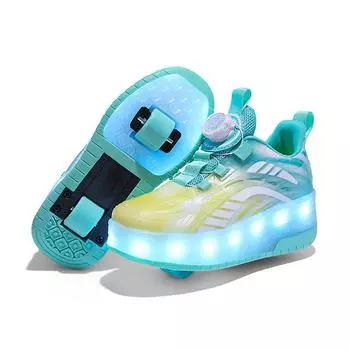 TUINANLE Kids Sneakers USB Recharge Light Up Skates Shoes Boys Girls Skateboarding Shoes Roller Skate Outdoor Sports Shoes with LED