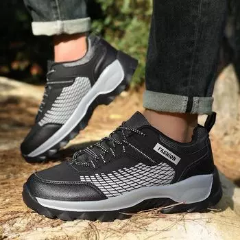 TUINANLE классические мужские кроссовки для походов на шнуровке мужские спортивные кроссовки для бега трусцой для походов 40 чёрный