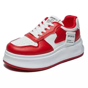 TUINANLE Красные туфли для досок на толстой подошве Спортивная обувь для скейтборда на открытом воздухе Студенческая обувь