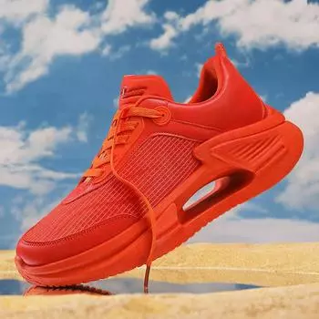 TUINANLE Кроссовки для бега, кроссовки для ходьбы по шоссе, кроссовки Shock-Relief Ultra-Light Rebound Gym Sneakers Men 39 красный