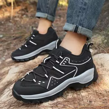 TUINANLE Кроссовки для походов Мужские кроссовки для альпинизма на открытом воздухе Мужские высококачественные модные повседневные ботинки для ходьбы 40 чёрный
