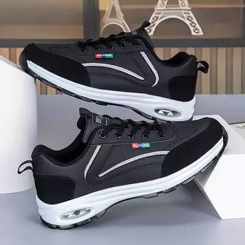 TUINANLE Кроссовки Легкие Мужские Женские Модные Кроссовки Оригинальные Тренировочные Дышащие На шнуровке Спортивная обувь 39 чёрный