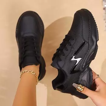 TUINANLE Кроссовки Женские Туфли на плоской подошве Женские Туфли Кроссовки Женские Кроссовки 36 чёрный