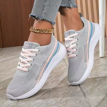 TUINANLE кроссовки женские вулканизированные туфли серые кроссовки женские летние туфли на плоской подошве со шнуровкой женские большие размеры 36-42 36 чёрный