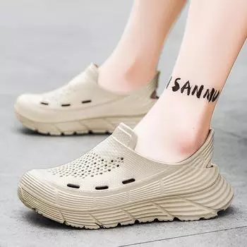 TUINANLE Летние легкие сандалии из ЭВА для мужчин, садовая обувь, уличные тапочки, классические сабо, мужские пляжные сандалии, повседневная обувь 40 белый