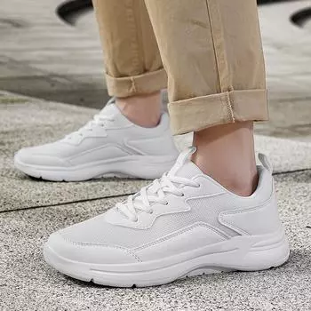 TUINANLE Летние мужские кроссовки для бега Повседневные кроссовки Дышащая сетчатая обувь 39 чёрный