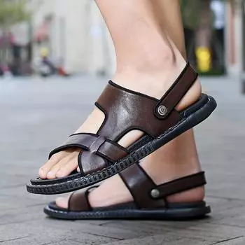 TUINANLE Летние сандалии для отдыха Мужская пляжная обувь для отелей Высококачественная легкая обувь Мужские тапочки Водная обувь 39 коричневый