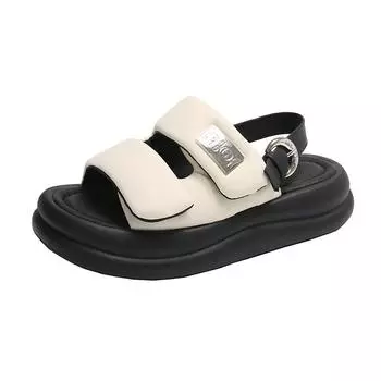 TUINANLE/летние сандалии, модные элегантные сандалии на платформе, легкие шлепанцы с круглым носком и открытым носком, обувь