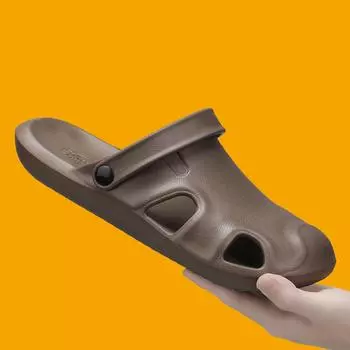 TUINANLE Летние тапочки мужские домашние нескользящие тапочки для ванной шлепанцы для пары тапочки для отдыха на пляже сандалии простая обувь 40-41 чёрный