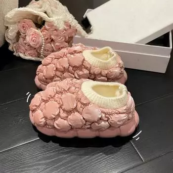 TUINANLE/массивные женские тапочки, теплые зимние ботильоны, зимние ботинки ярких цветов, хлопковая женская обувь