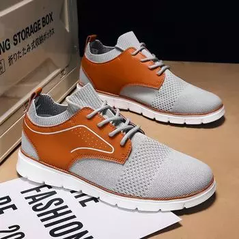 TUINANLE Men S Loafers Slip-Ons Walking Shoes Soft High Quality Flats Male Walking Shoes Casual Loafers Summer Beach Shoe 40 серый